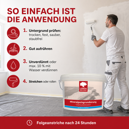 LEINOS Mineralputzgrundierung 10,0L – Haftgrund für Innenbereiche