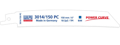 WILPU Säbelsägeblätter  150x19x0,9mm Bi-Metall Sägeblätter Säbelsäge, 18TPI für Metall zum Stahlschneiden, Zubehör für Säbelsäge 20 Stück