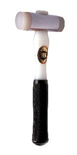 THOREX Hammer mit Nylon-Einsätzen, rund, Ø 44 mm, 900 g, Kunststoffstiel, robust, hochwertig verarbeitet, Länge 305 mm, Schonhammer für präzises, materialschonendes Arbeiten