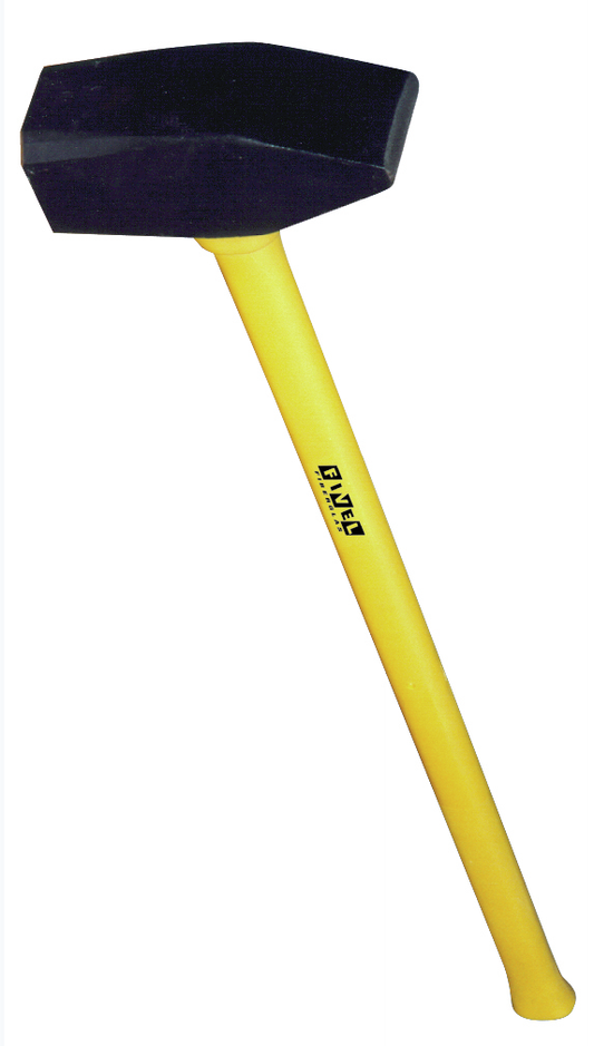 FIVEL Vorschlaghammer, 6000 g, 72x194 mm, Fiberglas-Stiel – für Abbruch, Pfähle & Schalungsbau · volle Schlagkraft